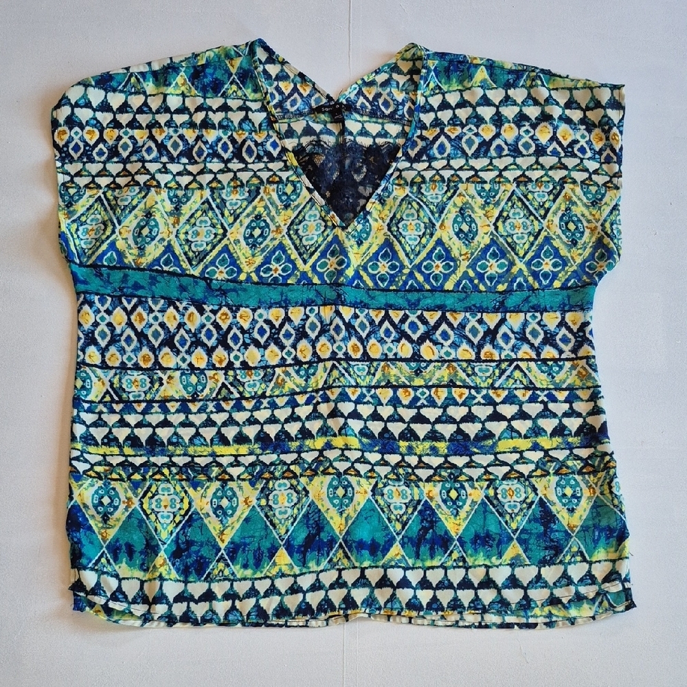 Sami & Jo Blue Short Sleeve Boxy Blouse